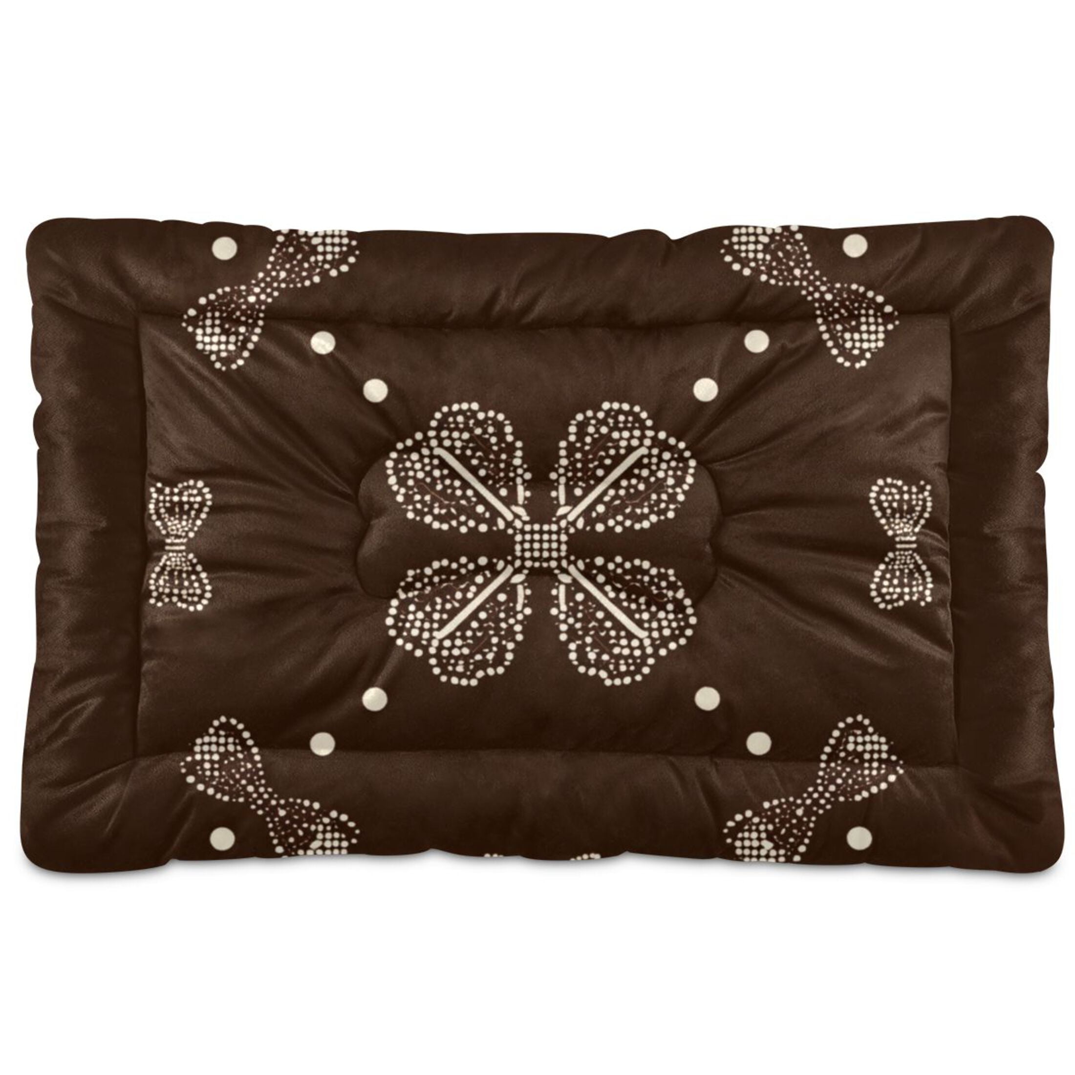 Cozy Mat Pet Bed Indoor Outdoor Warm Soft For Cat Dog Puppy(S/M) Lace Pattern with Bows