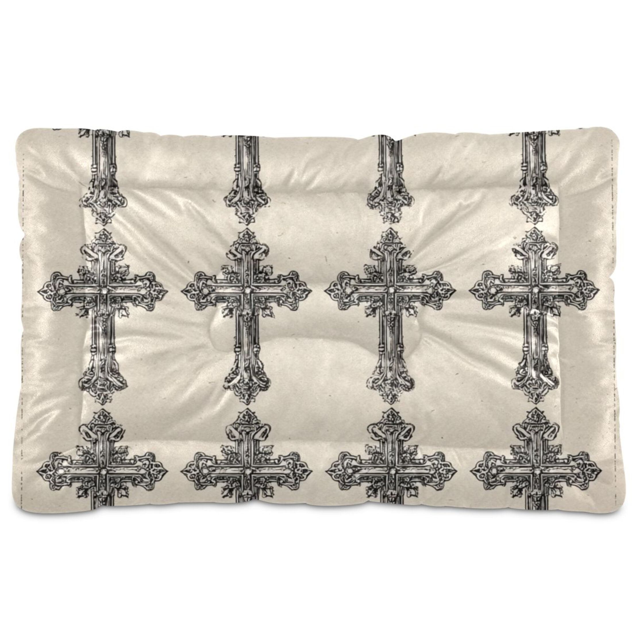 Cozy Mat Pet Bed Indoor Outdoor Warm Soft For Cat Dog Puppy(S/M) Medieval-style Crosses