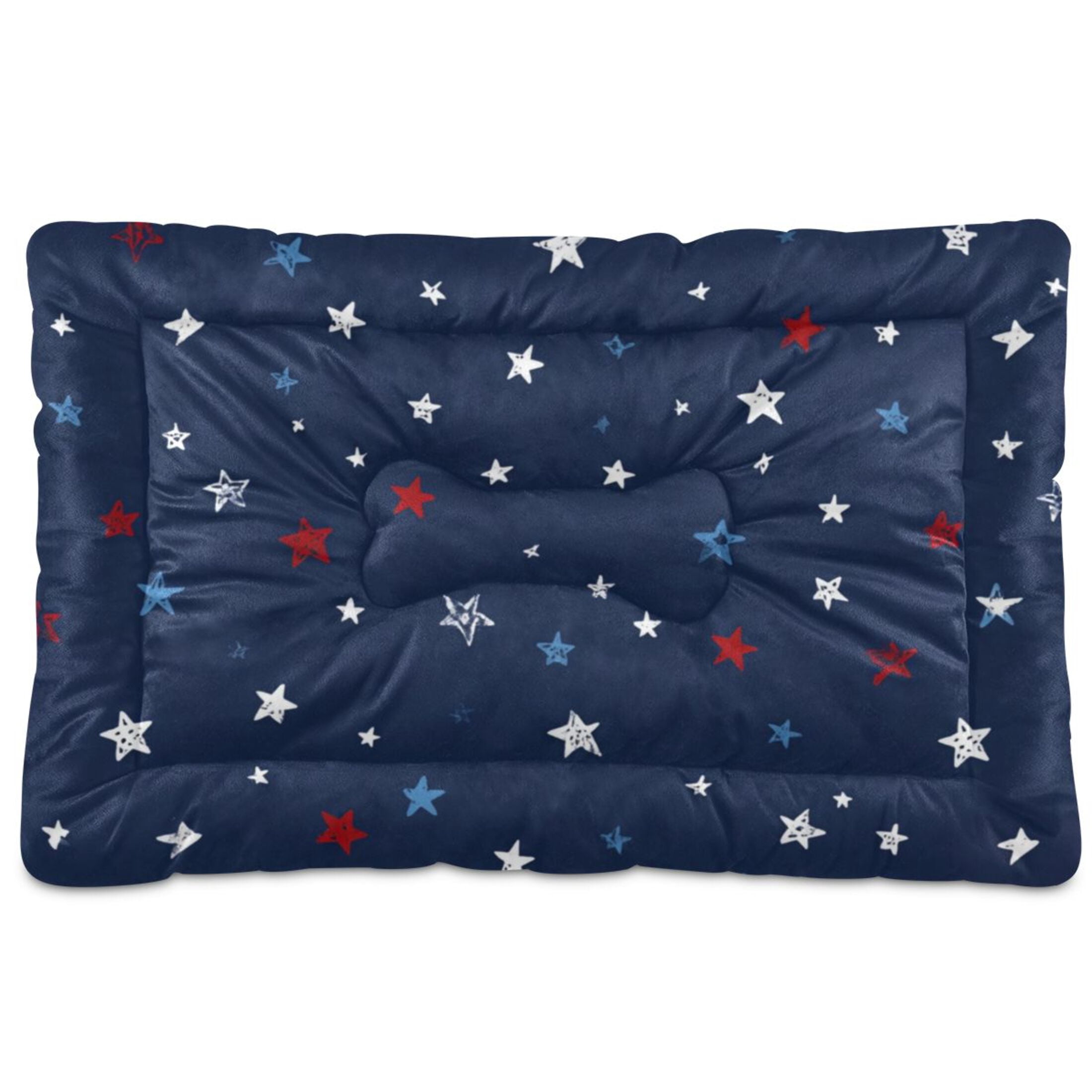 Cozy Mat Pet Bed Indoor Outdoor Warm Soft For Cat Dog Puppy(S/M) Navy Blue Background