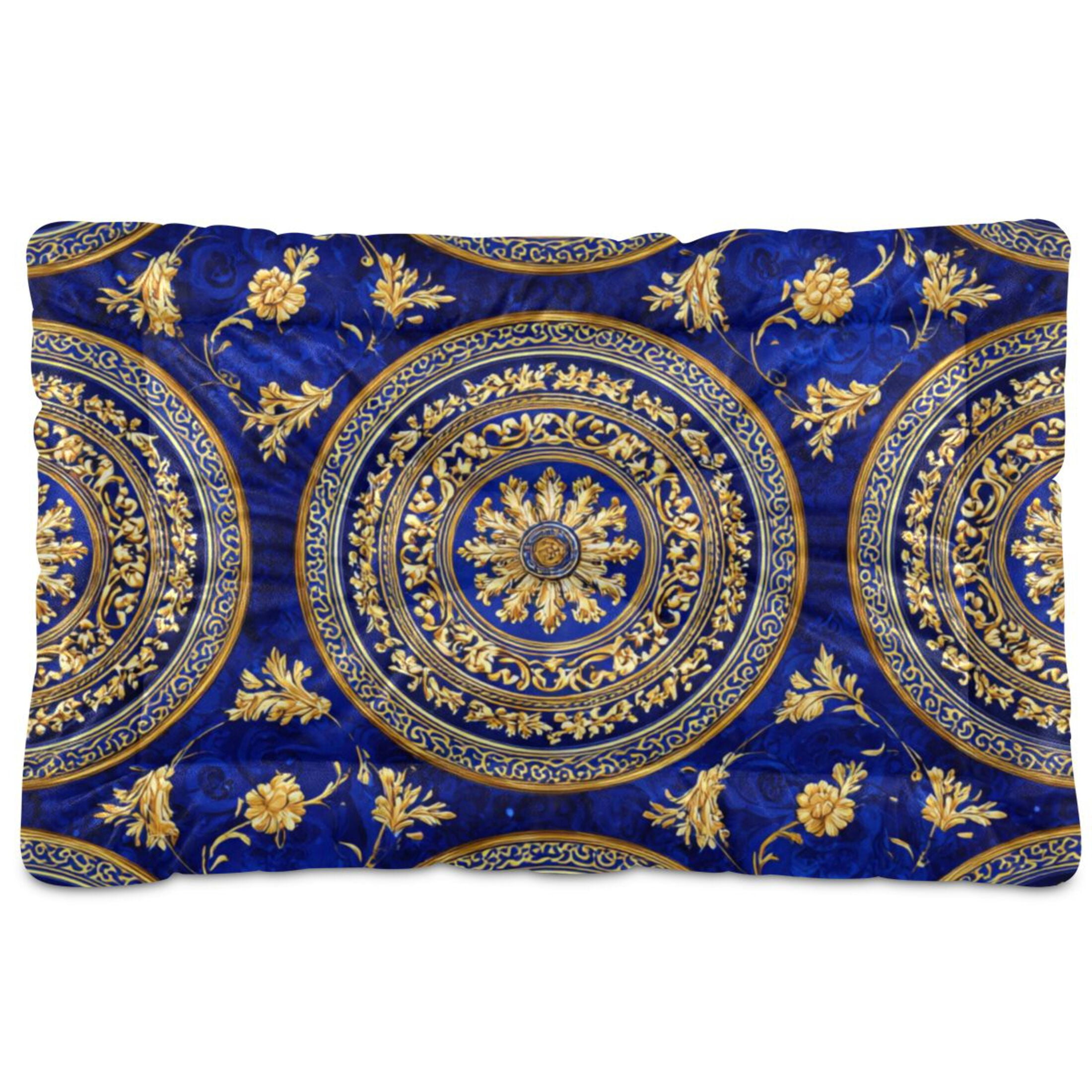 Cozy Mat Pet Bed Indoor Outdoor Warm Soft For Cat Dog Puppy(S/M) Royal Blue Background