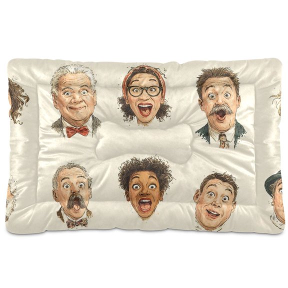 Cozy Mat Pet Bed Indoor Outdoor Warm Soft For Cat Dog Puppy(S/M) Shocking Faces