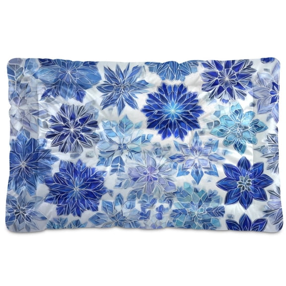 Cozy Mat Pet Bed Indoor Outdoor Warm Soft For Cat Dog Puppy(S/M) Snowflake