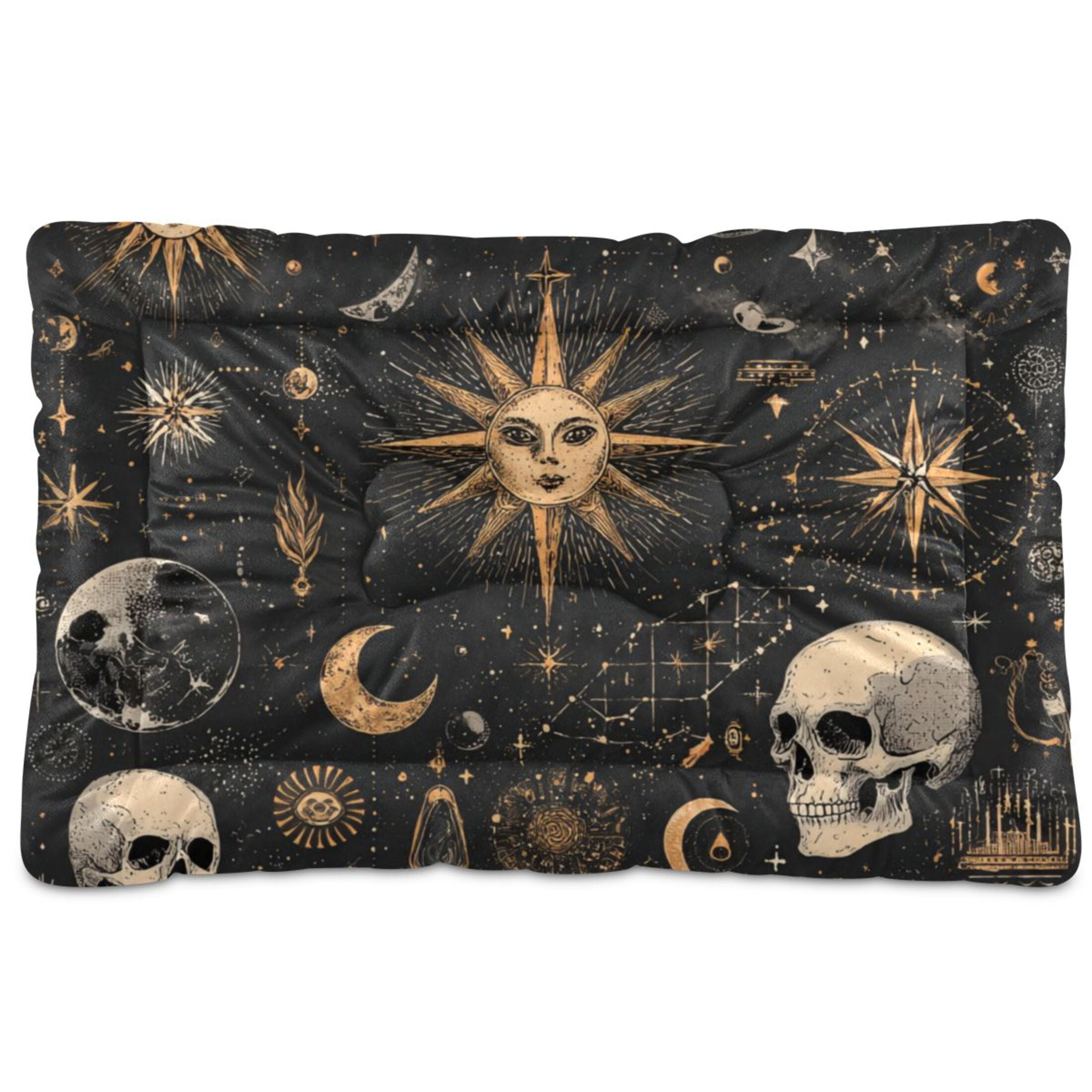 Cozy Mat Pet Bed Indoor Outdoor Warm Soft For Cat Dog Puppy(S/M) Space-themed
