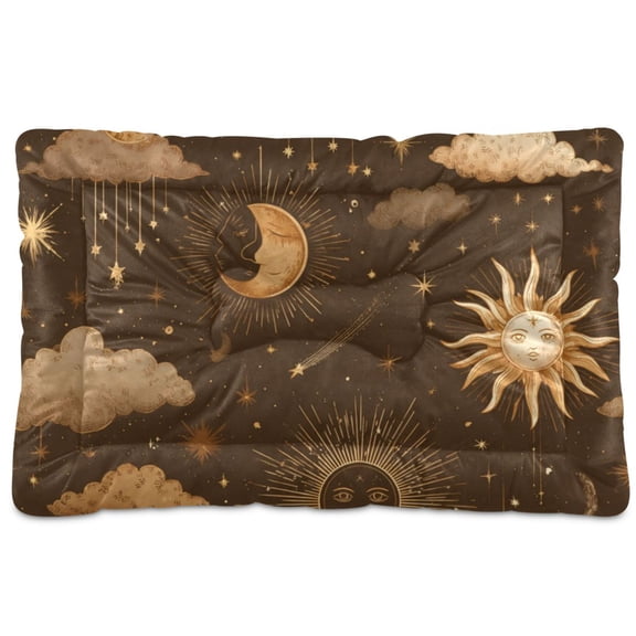 Cozy Mat Pet Bed Indoor Outdoor Warm Soft For Cat Dog Puppy(S/M) Starry Sky Gold Foil