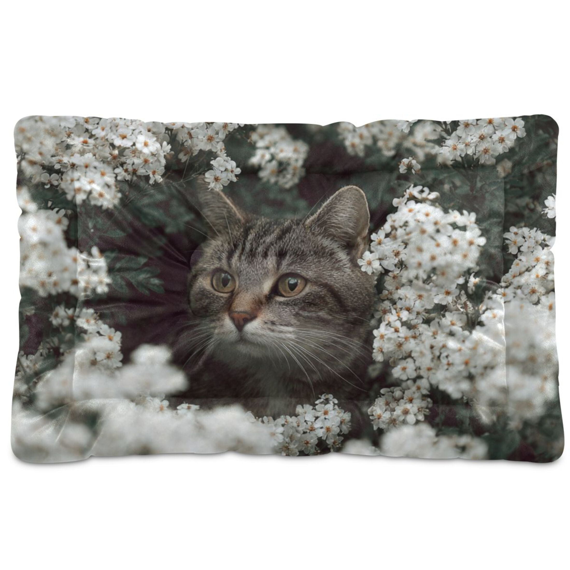 Cozy Mat Pet Bed Indoor Outdoor Warm Soft For Cat Dog Puppy(S/M) Tiny Blossoms
