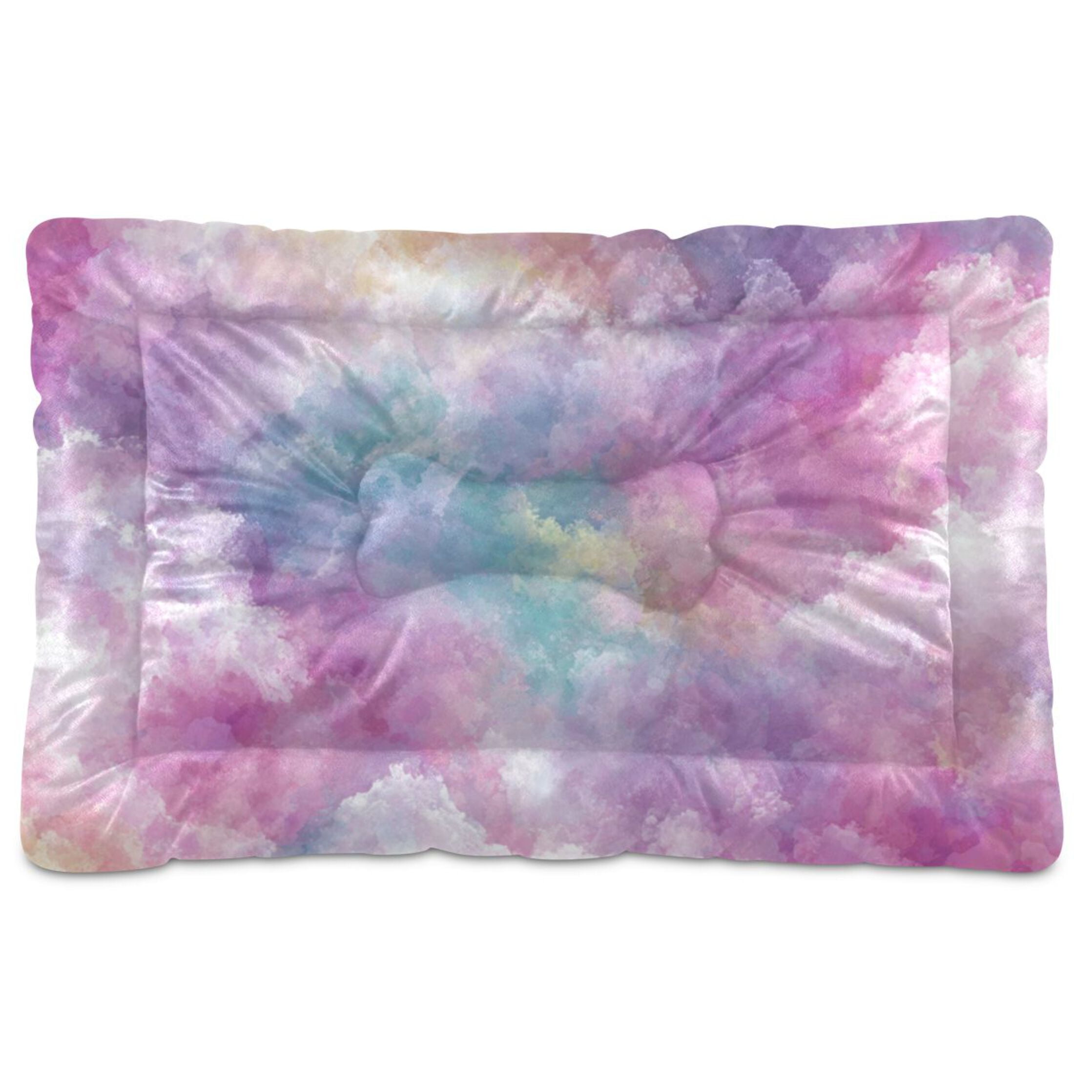 Cozy Mat Pet Bed Indoor Outdoor Warm Soft For Cat Dog Puppy(S/M) Watercolor