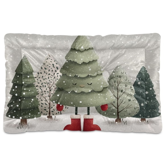 Cozy Mat Pet Bed Indoor Outdoor Warm Soft For Cat Dog Puppy(S/M) Wearing Red Shoes