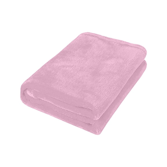 Cozy Microfiber Fleece Blanket, 50x70cm Super Soft & Warm All-Season Throw, Perfect as a Bedspread, Sofa Blanket or Gift for Home & Dorm - Pink
