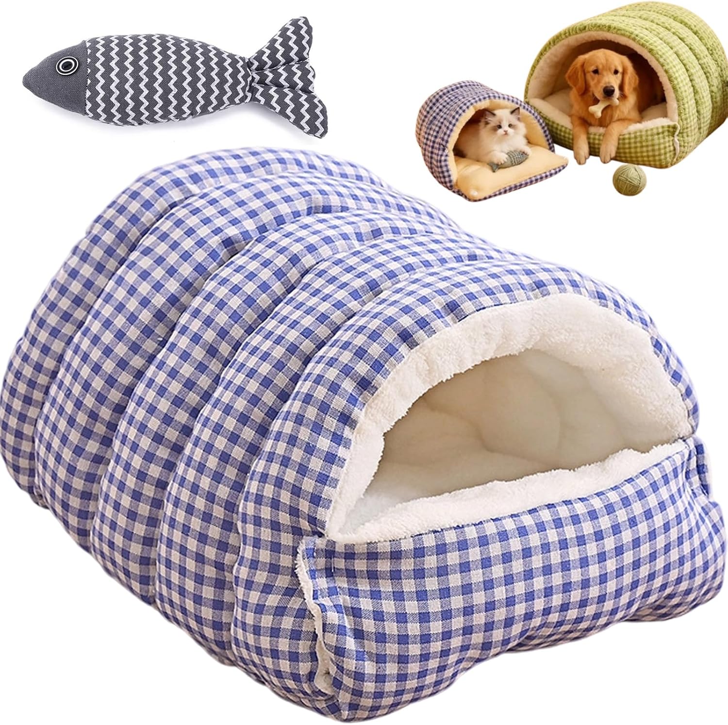 Cozy Monster Cat Bed, 2026 New Upgrated Warm Cat Bed for Winter, 360 ...