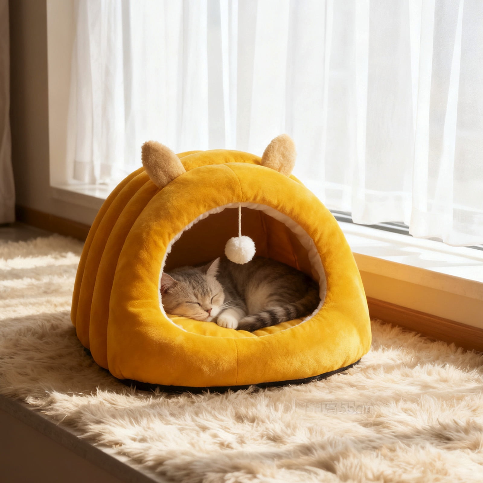 Illustration of Warm Cat Bed For Anxiety