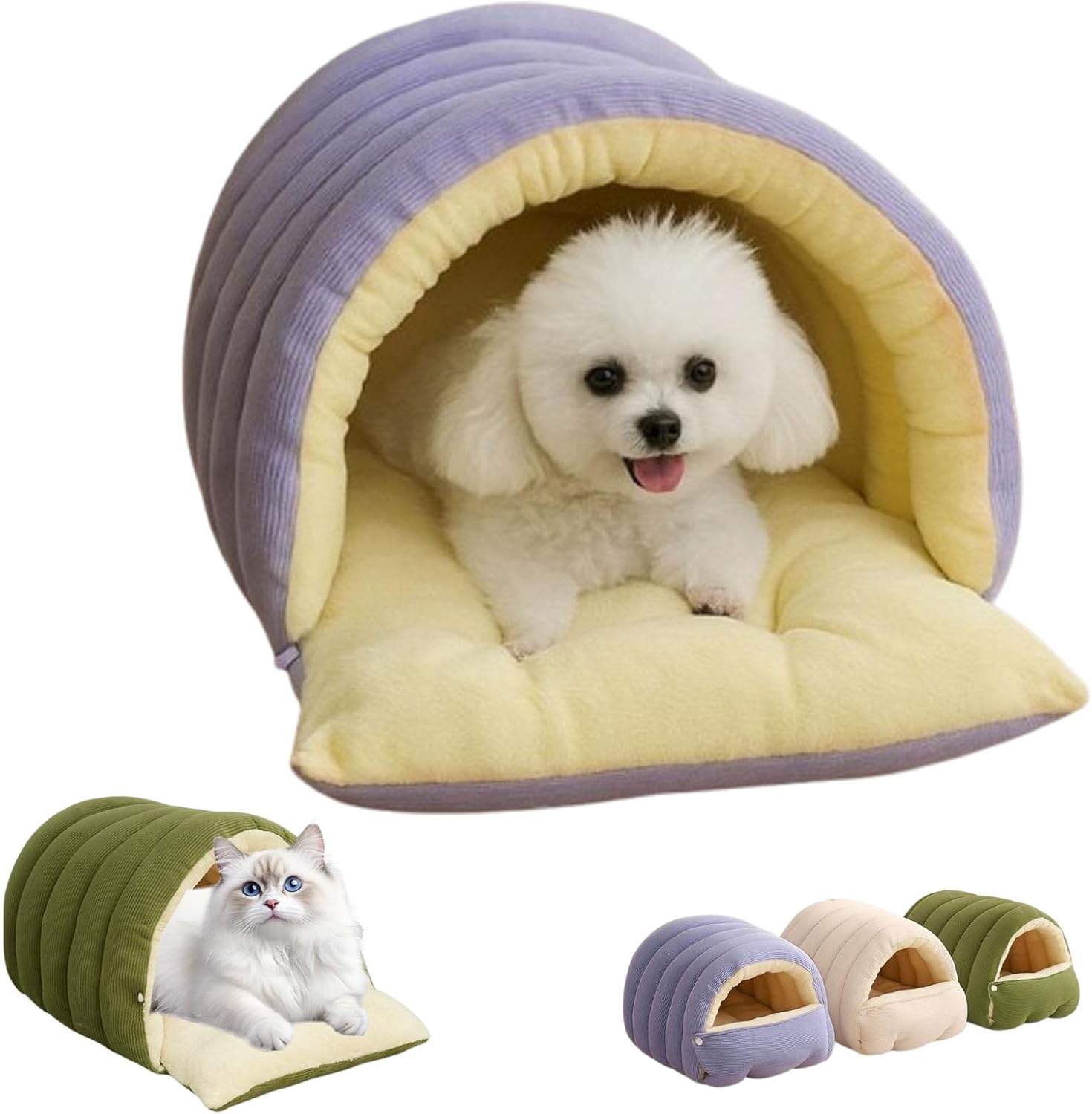 Cozy Monster Cat Bed-Cozy Monster Cat Bed with Removable Cushioned for Cats Small Dogs