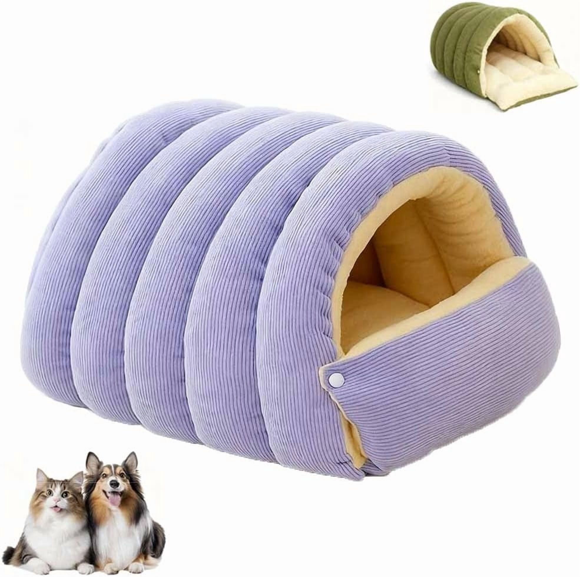 Cozy Monster Cat Bed, Pet Cave for Indoor Cats, Washable Fluffy Dog BEF, Soft and Warm Cats House Tent Bed, Calming Plush Anti-Anxiety Cuddler Beds with Removable Cushioned