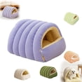 thumbnail image 1 of Cozy Monster Cat Bed Small Dog Cave & Indoor Cats Cave Removable and Washable Winter Closed-Off Cat Beds Tent with Cushion Hooded Dog Bed Pet House for Kittens & Dogs All-Season Use (S-Purple), 1 of 10