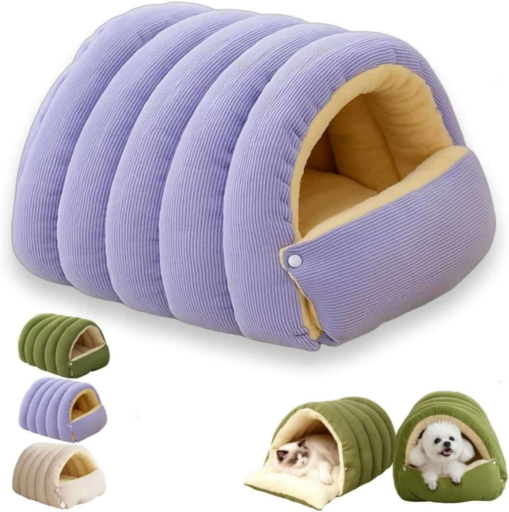 View of Cozy Monster Cat Bed, Upgrated Warm Cat Bed for Winter, 360° Nesting ...