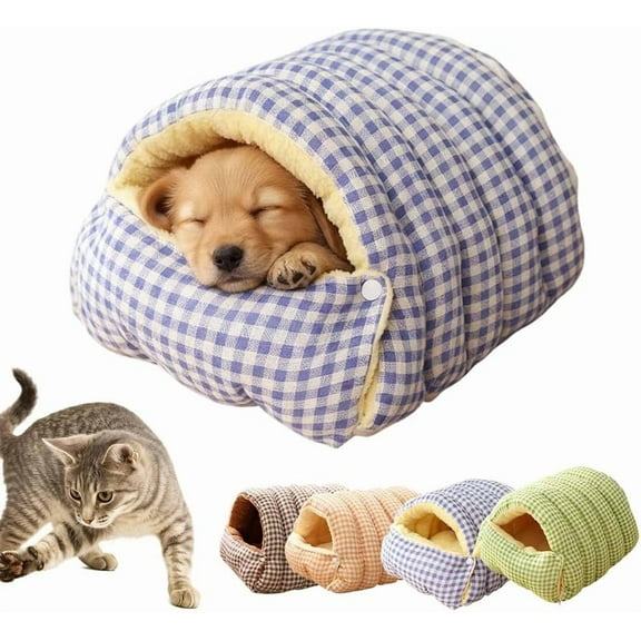Cozy Monster Cat Bed, Warm Plush Covered Cat House with Removable Cushion, 2026 New Cat Dog Cave Bed, Warmth Comfort Plush Pet Cave, Removable and Washable Winter Closed-Off Cat Bed