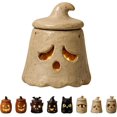 thumbnail image 1 of Cozy Monster Tealight Lantern, Handmade Resin Candle Holder | Cute Spooky Tea Light Holder for Tabletop Mantel Shelf Pumpkin Tealight Holder Cottage Core Halloween Home Decor Gifts, 1 of 8