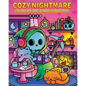Cozy Nightmare Glow-In-the-Dark Coloring, 80 pages (Paperback)