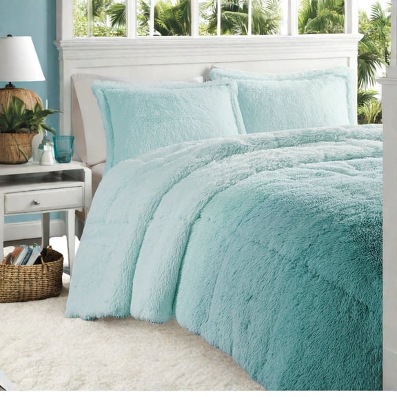Cozy Ombre Shaggy Bedding Set Polyester Faux Mink Comforter Hypoallergenic for Home