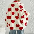 thumbnail image 1 of Cozy Oversized Heart Print Zipper Cardigan for Fall and Winter - Long Sleeve Soft Jacket for Women, 1 of 8
