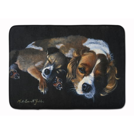 Cozy Pals with Cavalier Spaniel Machine Washable Memory Foam Mat