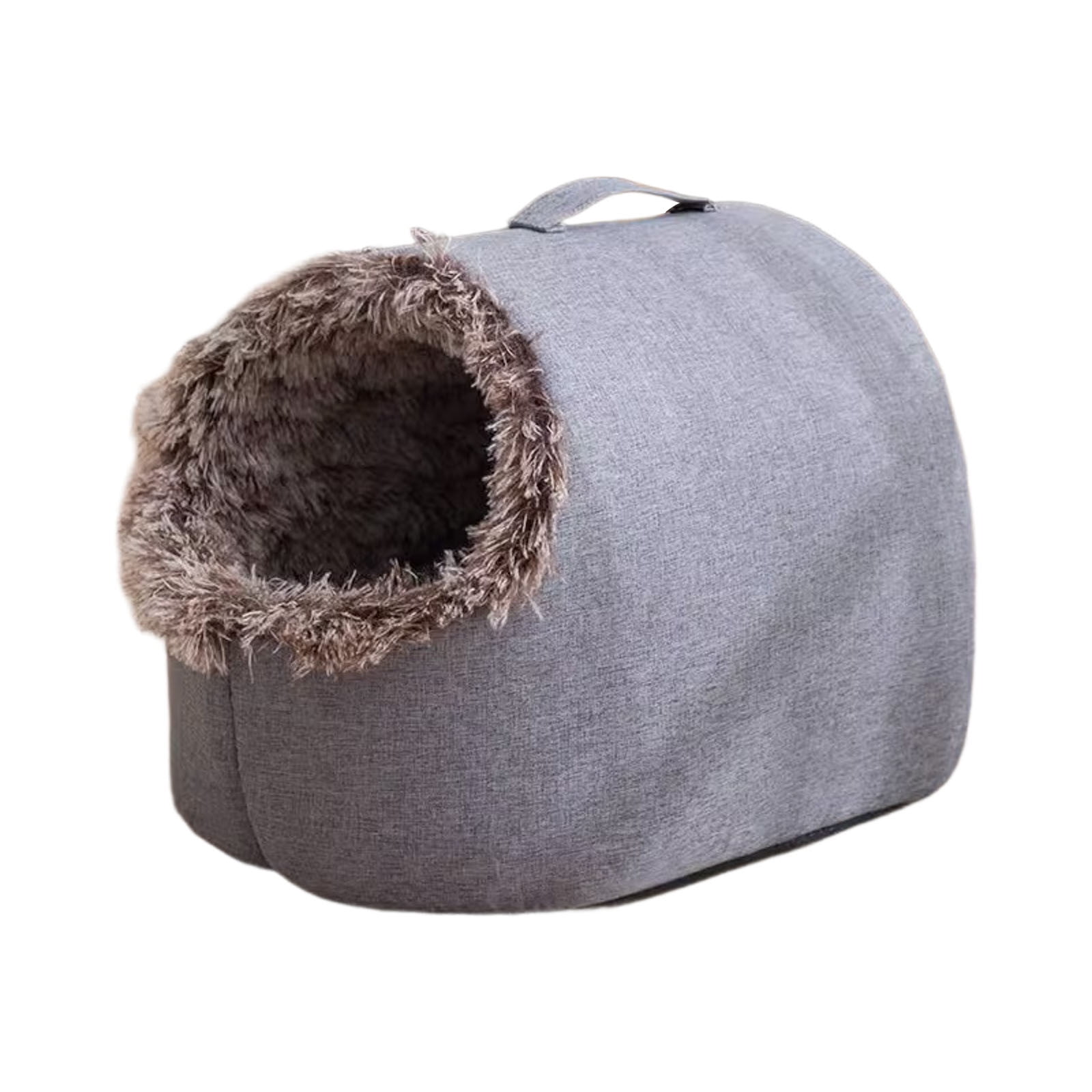 Warm Cat Bed with Hooded Design for Indoor Winter Comfort Washable Detachable Padding Suitable for Small Cats Under 20 Pounds Quiet Calming Shelter for Cozy Indoor Use