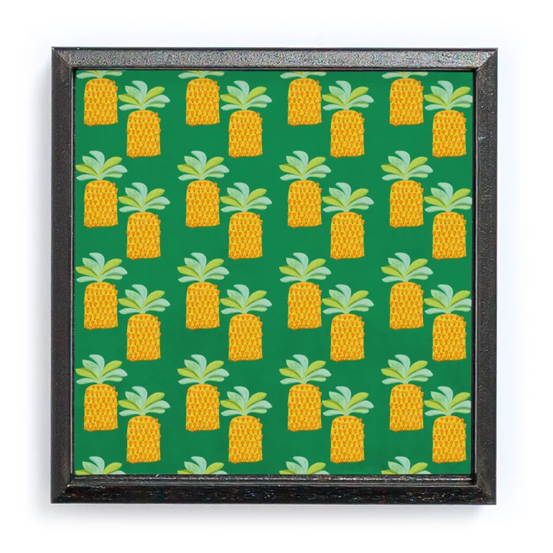 Cozy Pineapple Pattern Mini Art Print - Walmart.com