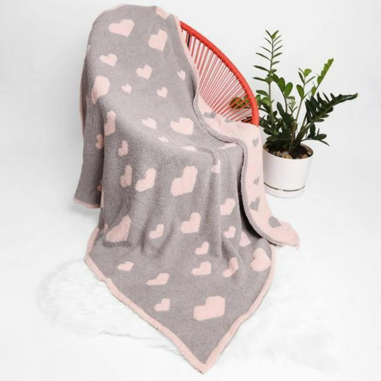 Pink sales heart blanket