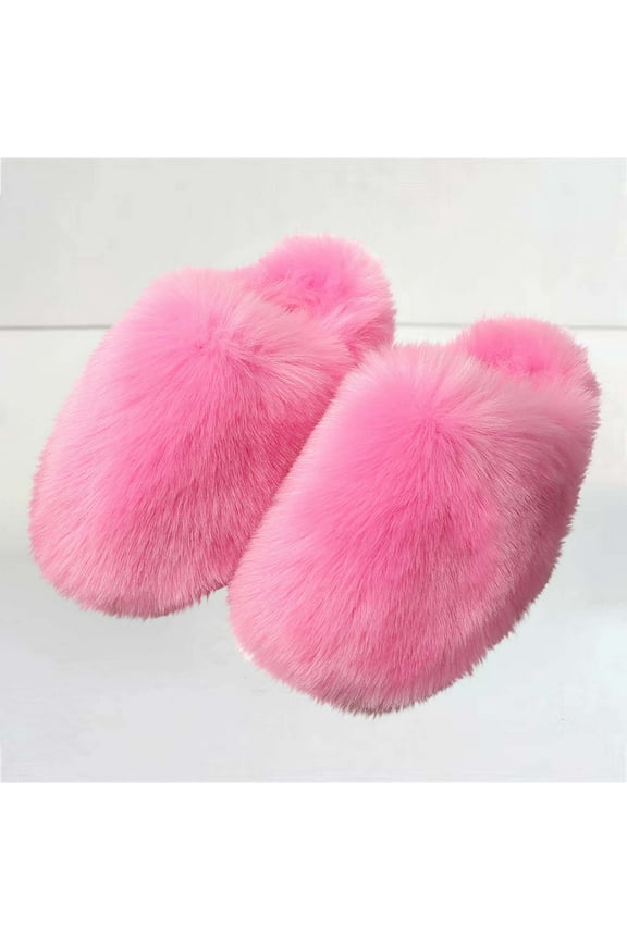 Cozy Platform Fuzzy Slippers for Women Indoor and Outdoor Fuzzy House Shoes with Memory Foam Anti-Skid Comfy Slip-On Warm House Footwear Arch Support Moccasin Winter Shoes