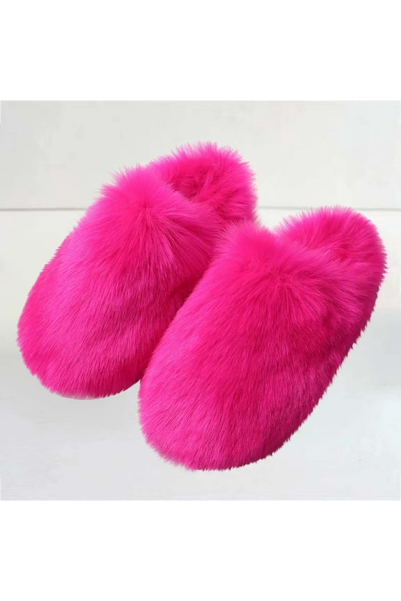 Cozy Platform Fuzzy Slippers for Women Indoor and Outdoor Fuzzy House Shoes with Memory Foam Anti-Skid Comfy Slip-On Warm House Footwear Arch Support Moccasin Winter Shoes