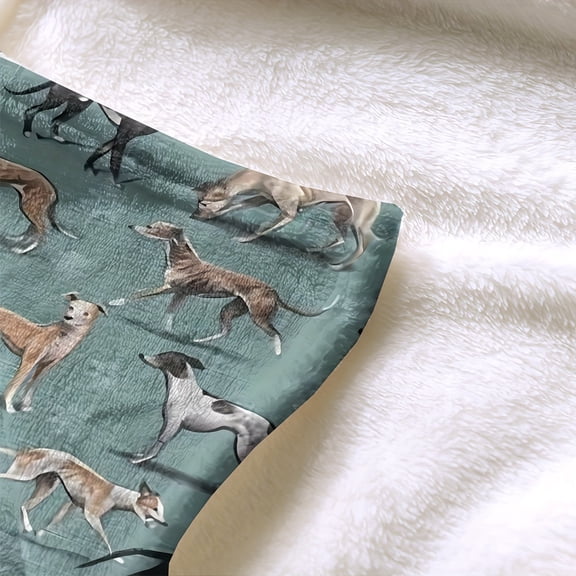 Cozy Playful Dog 3D Print Flannel Throw Blanket - Soft, Lightweight & Versatile for Bed, Sofa, Camping & Travel - Perfect Valentine's Gift for Family & Friends