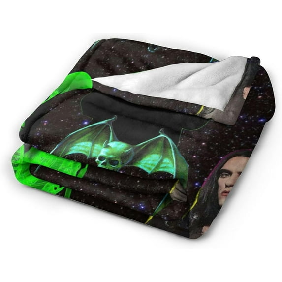 Cozy Plush Blanket for Couch, Warm Throw Type Music O Negative Blanket, Lightweight and Soft Throws Blankets for Sofa Bed Living Room 60x80