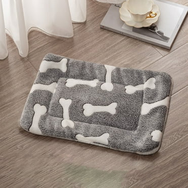 Cozy Plush Pet Mat 13x10 Inch with Non-Slip Bottom, Year-Round Comfort Fleece Bed Pad for Dogs and Cats, Machine Washable