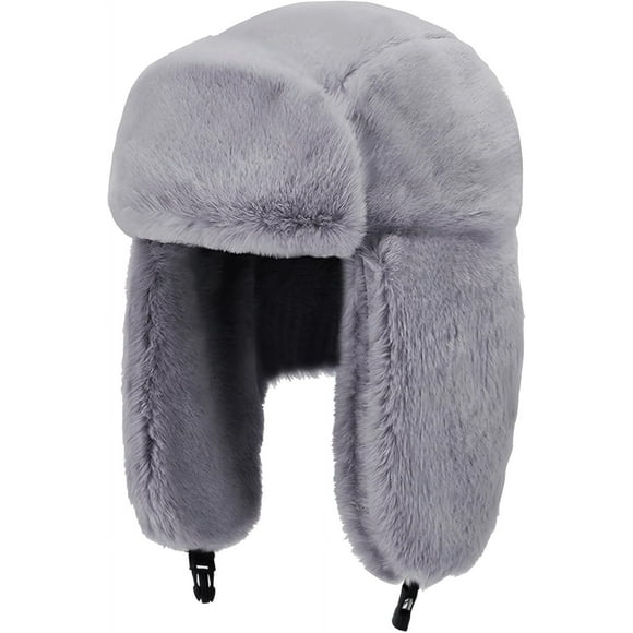 Cozy Plush Winter Hats Men Women Trapper Trooper Hat with Earflaps Windproof Russian Ushanka Hats Outdoor Skiing Cap