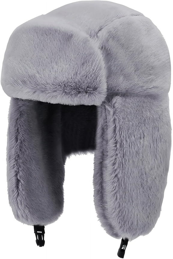 Cozy Plush Winter Hats Men Women Trapper Trooper Hat with Earflaps Windproof Russian Ushanka Hats Outdoor Skiing Cap