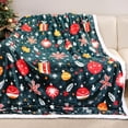thumbnail image 1 of Cozy Printed Throw Christmas Blanket - 300 GSM Fleece Throw Size for Home Decoration, Ultra Soft Blanket (Throw - 50" x 60") - I, 1 of 6