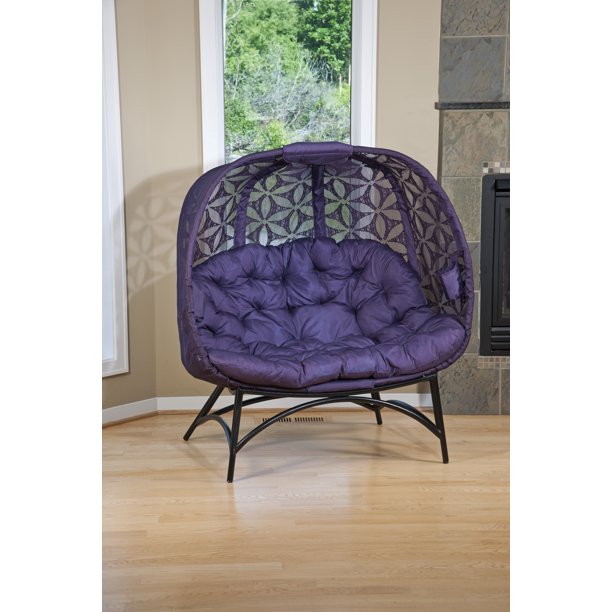 Cozy Pumpkin Loveseat Chair Flower of Life