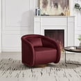 thumbnail image 1 of Cozy Pumpkin-Shaped Swivel Accent Chair with Upholstery for Living Room, Bedroom, or Office - 360-Degree Movement,wine red, 1 of 12