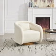 thumbnail image 1 of Cozy Pumpkin-Shaped Swivel Accent Chair with Upholstery for Living Room, Bedroom, or Office - 360-Degree Movement, 1 of 13