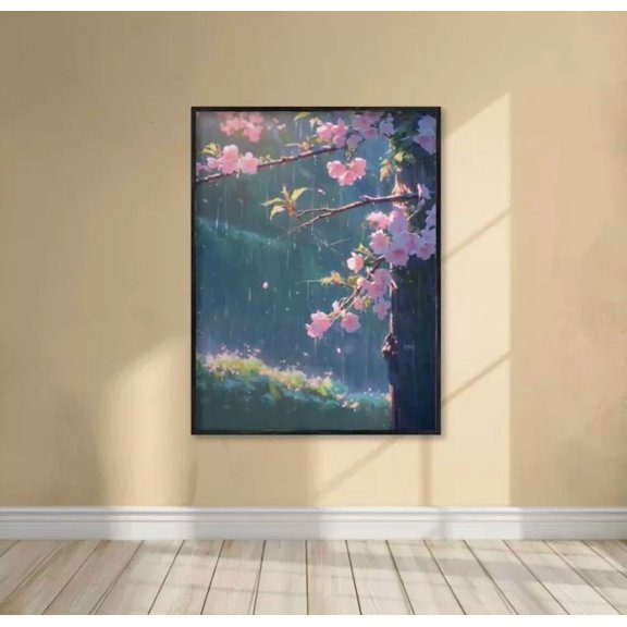 Cozy Rains Drop Rainy Poster , Poster Print Only