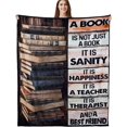 thumbnail image 1 of Cozy Reading Blanket 50x60 Inches for Book Lovers - Soft & Warm Gift for Women, Librarians, Bookworms, Novel Readers - Perfect Bookish Gift Accessory, 1 of 6
