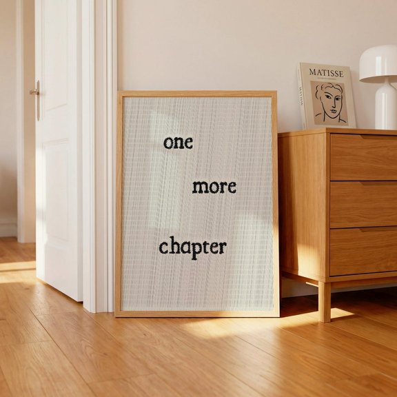 Cozy Reading Nook One More Chapter Cute Bookish Typography Reader Gift
