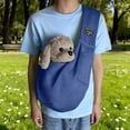 thumbnail image 1 of Cozy Reversible Pet Sling Carrier Hands Free Lightweight Tote Ideal for Outdoor Travel with Your Puppy A Gift for Pet Lovers on The Go with Adjustable Strap,BU2 One Size, 1 of 4