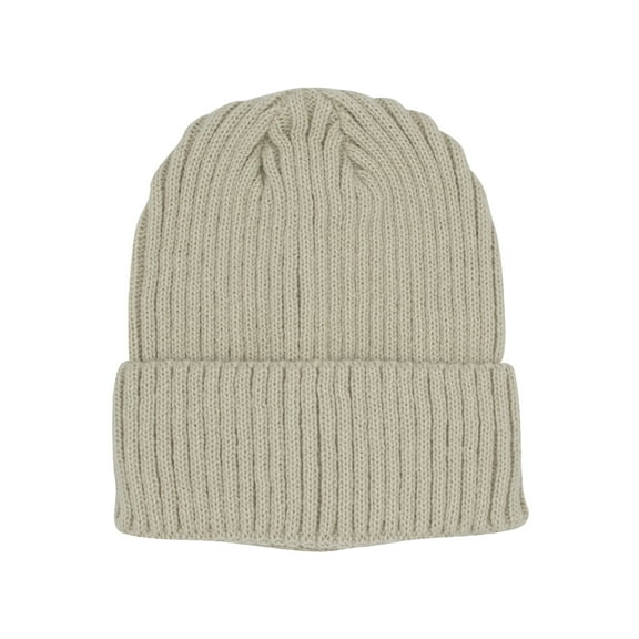 Cozy Rib Knit Cuff Beanie – Warm Stylish Winter Hat For Men Women, Birch