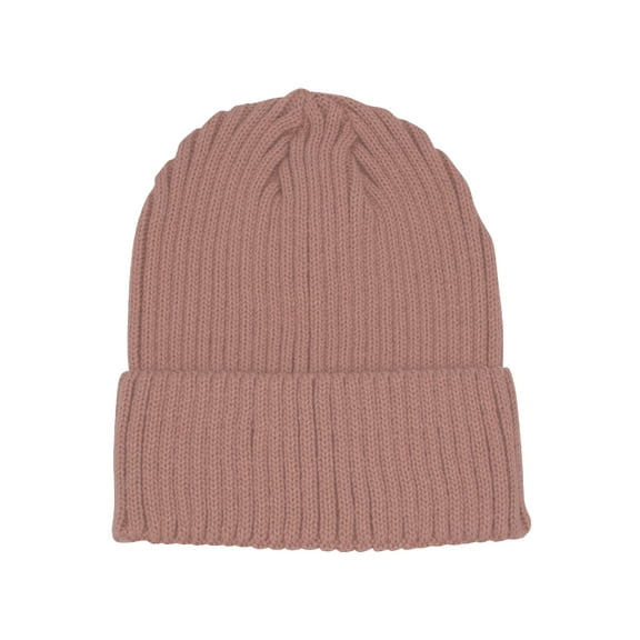 Cozy Rib Knit Cuff Beanie –  Warm  Stylish Winter Hat For Men Women, Blush