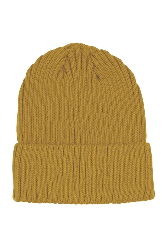 Cozy Rib Knit Cuff Beanie –  Warm  Stylish Winter Hat For Men Women, Camel