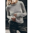 thumbnail image 1 of Cozy Ribbed Hem Round Neck Sweater with Long Sleeves, 1 of 8