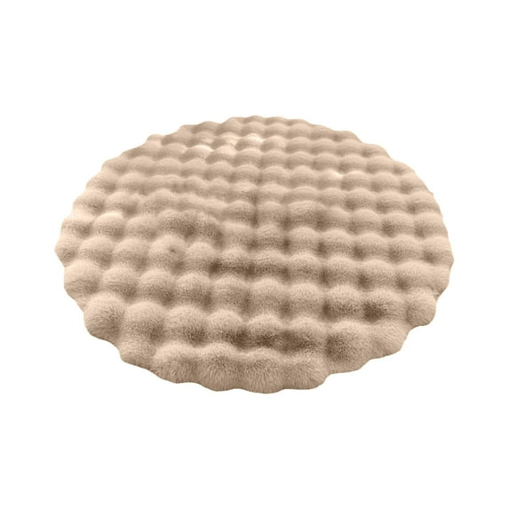 Cozy Round Area Rug for Living Room, Bedroom, and Entryway - Soft Velvety Floor Mat for Home Décor