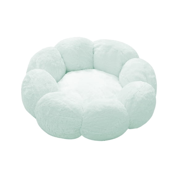 Cozy Rounded Pet Bed for Dogs and Cats, Soft Faux Fur Cushion Dog Cuddler, Warming Non-Slip Bottom, for Small and Medium Pets