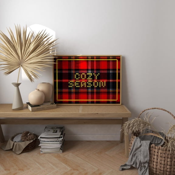 Cozy Season Art Print, Autumn Aesthetic Wall Decor, Retro Bedroom Sleep Art, Unframed Canvas Size 16x24