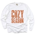 thumbnail image 1 of Cozy Season Block Distressed - Women's Garment Dyed Long Sleeve Graphic T-Shirt, 1 of 11